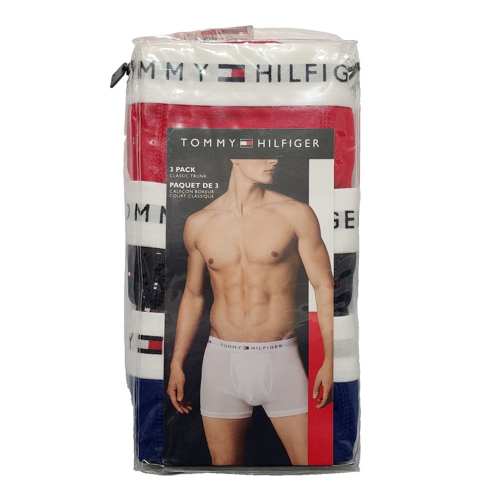 Tommy Hilfiger Men's Underwear Classic Trunk 3-Pack Size Small Cotton